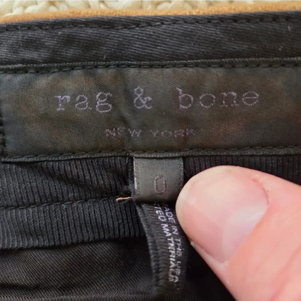 Rag & Bone Track Style Pant Stripe Flared Trousers Sz 0